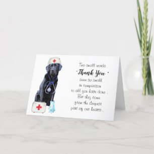 Personalized Cute Medical Doctor Nurse Thank You C Card
