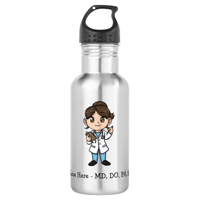 Personalized Cute Medical Professional 532 Ml Water Bottle (Front)