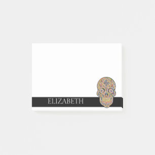 Personalized Cute Mexican Sugar Skull Halloween Post-it Notes