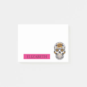 Personalized Cute Mexican Sugar Skull Halloween Post-it Notes