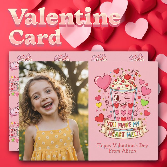 Personalized Cute Milkshake Classroom Valentine (Creator Uploaded)