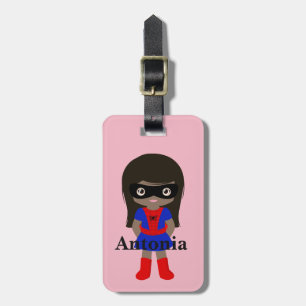 Personalized Cute Mini Spidergirl Kids luggage tag