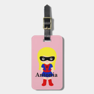 Personalized Cute Mini Spidergirl Kids luggage tag