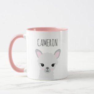 Personalized Cute Modern Llama illustration Mug