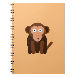 Personalized cute monkey notebook