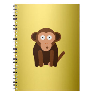 Personalized cute monkey notebook