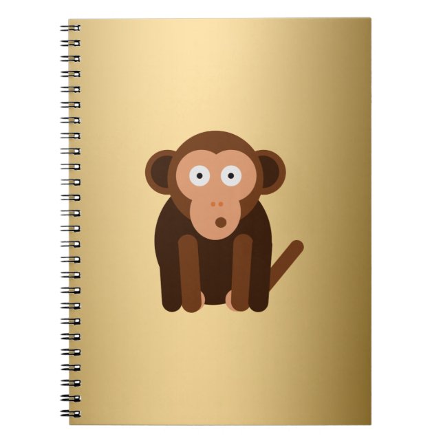 Personalized cute monkey notebook (Front)