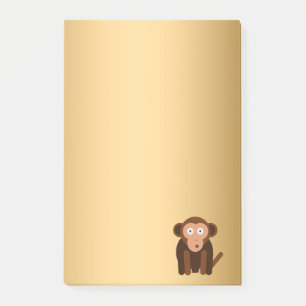 Personalized cute monkey post-it notes