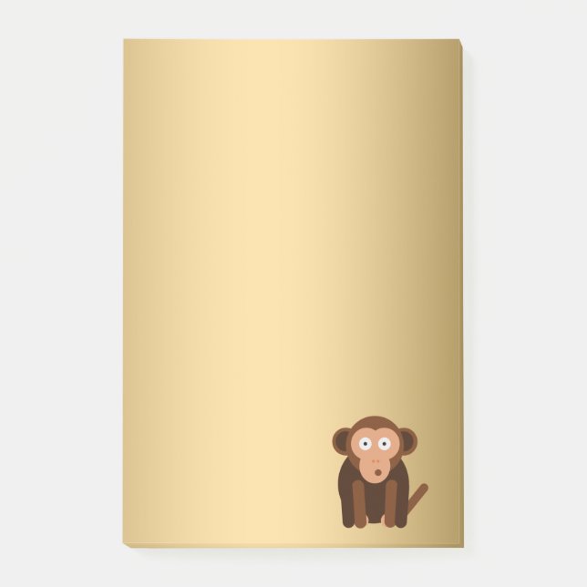 Personalized cute monkey post-it notes (Front)