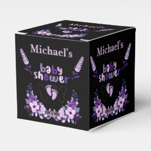 Personalized Cute Monogram Baby Shower          Favor Box
