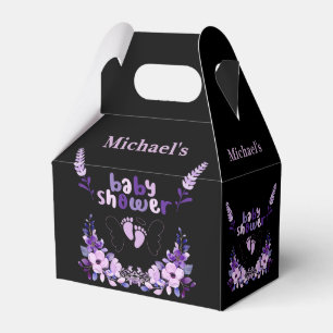 Personalized Cute Monogram Baby Shower          Favor Box
