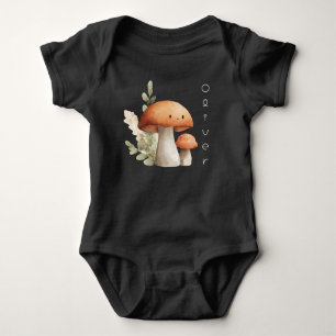 Personalized Cute Mushroom Baby Bodysuit