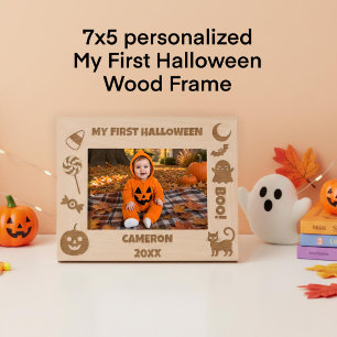 Personalized Cute My First Halloween Etched Frames