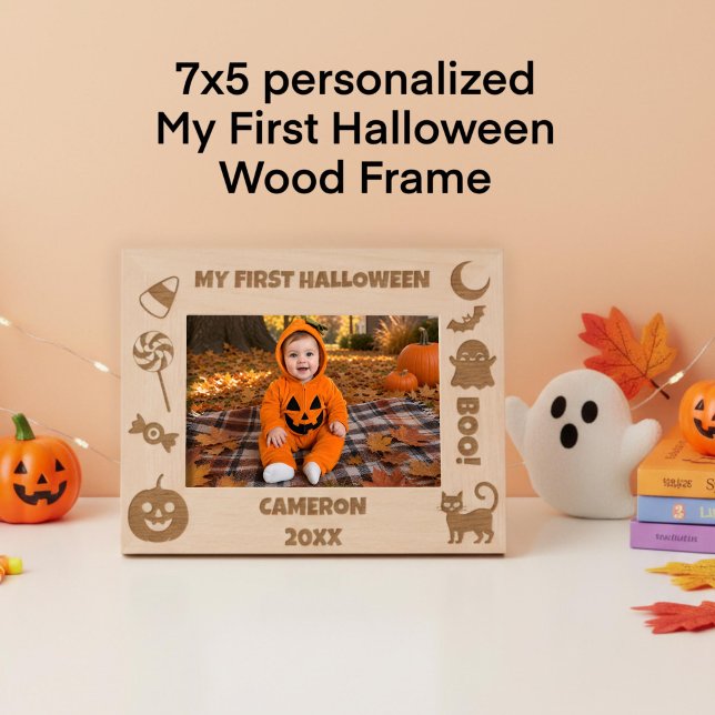 Personalized Cute My First Halloween  Etched Frames (Creator Uploaded)