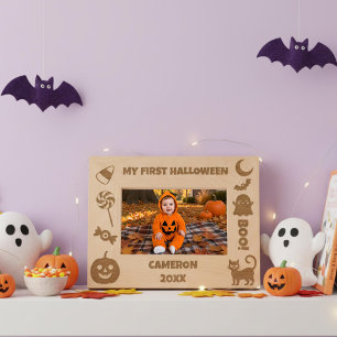 Personalized Cute My First Halloween Etched Frames