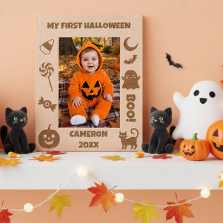 Personalized Cute My First Halloween Etched Frames