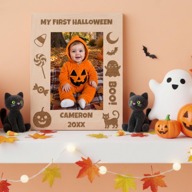 Personalized Cute My First Halloween  Etched Frames (Creator Uploaded)