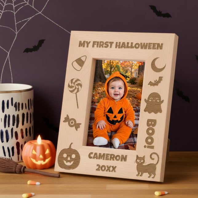 Personalized Cute My First Halloween  Etched Frames (Creator Uploaded)