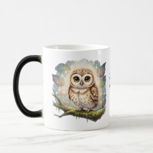 Personalized Cute Owl Mug, Whimsical Forest Animal Magic Mug