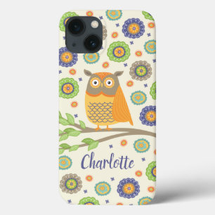 Personalized Cute Owl Pattern iPhone 13 Case