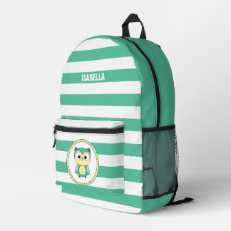 Personalized Cute Owl Stripped Backpack