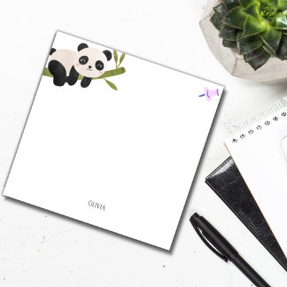personalized cute panda on a branch Post-It Notes