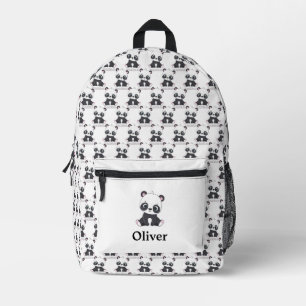 Personalized Cute Panda Pattern Printed Backpack