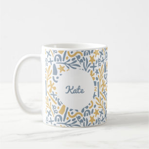 Personalized cute pastel abstract coffee mug