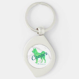 Personalized Cute Pastel Green Shiba Inu - Dog Keychain