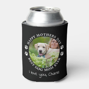 Personalized Cute Pet Photo Mothers Day Dog Mom Can Cooler