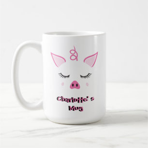 Personalized Cute Pig Coffee Mug