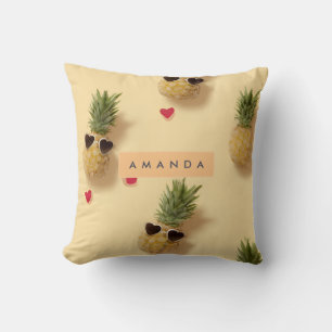 Personalized Cute Pineapple Pattern Throw Pillow