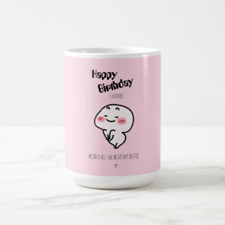 Personalized cute pink birthday mug
