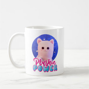 Personalized Cute Pink Blue Plushie Power Photo Coffee Mug
