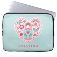 Personalized Cute Pink Heart Nesting Doll