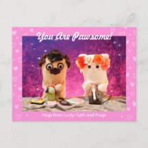 Personalized Cute Pink Hearts Photo Plushiemail