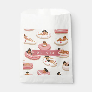 Personalized Cute Pink Pool Float Summer Aesthetic Favour Bag