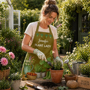 Personalized cute Plant Lady garden Apron