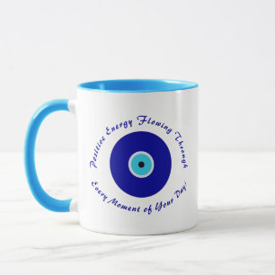 Personalized, Cute Protective Energy Blue Evil Eye Mug