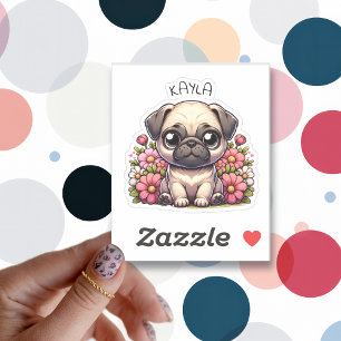 Personalized Cute Pug Puppy Dog
