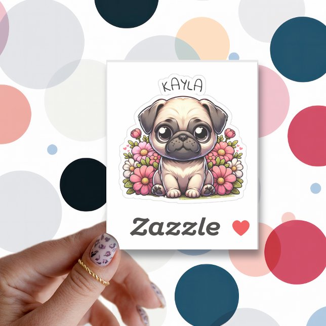 Personalized Cute Pug Puppy Dog (Creator Uploaded)