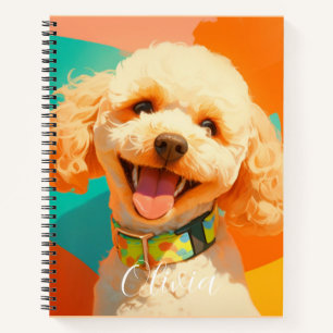 Personalized cute puppy adorable pet notebook