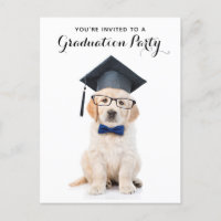 Personalized Cute Puppy Dog Graduate Graduation