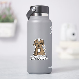 Personalized Cute Puppy Dog Name Sticker