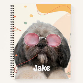 Personalized Cute Puppy Dog Pattern Custom Puppy  Notebook