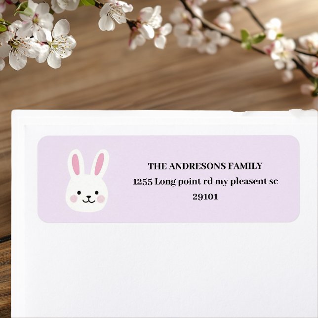 Personalized Cute Purple Bunny Easter  (Creator Uploaded)