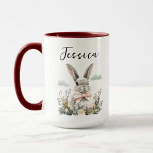 Personalized Cute Rabbit   Adorable Bunny Animal Mug