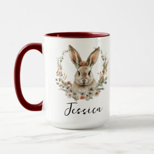 Personalized Cute Rabbit   Adorable Bunny Animal Mug
