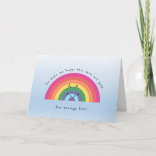 Personalized cute rainbow card