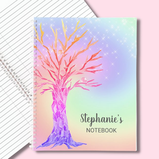 Personalized Cute Rainbow Sparkles Notebook (Creator Uploaded)